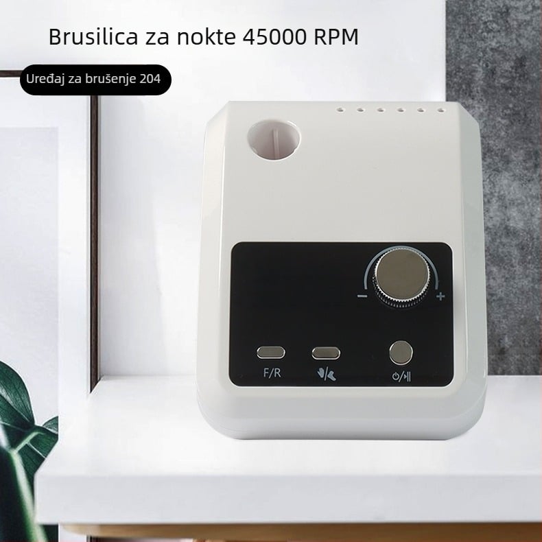 Električni visoko brzinski pilnik za nokte, model 204, 45000 RPM, za piljenje i uklanjanje laka