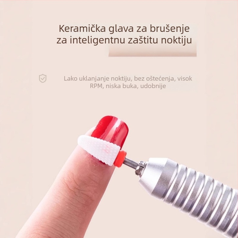 Punjiva električna brusilica za nokte s kompletom alata – za manikuru, brušenje i poliranje, plastično kućište