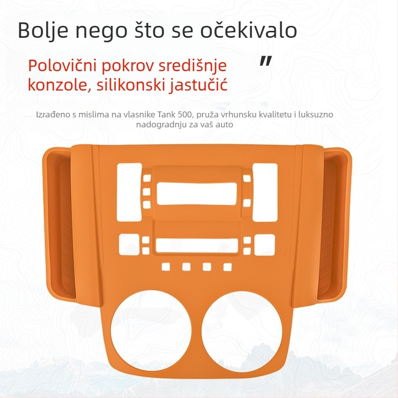 Veelvee ABS silikon interijer za središnju konzolu — srednja kontrolna silikonska podloga, ugradnja statičkim naljepnicama, kompatibilno s pločom mjenjača i prostorom za čašu