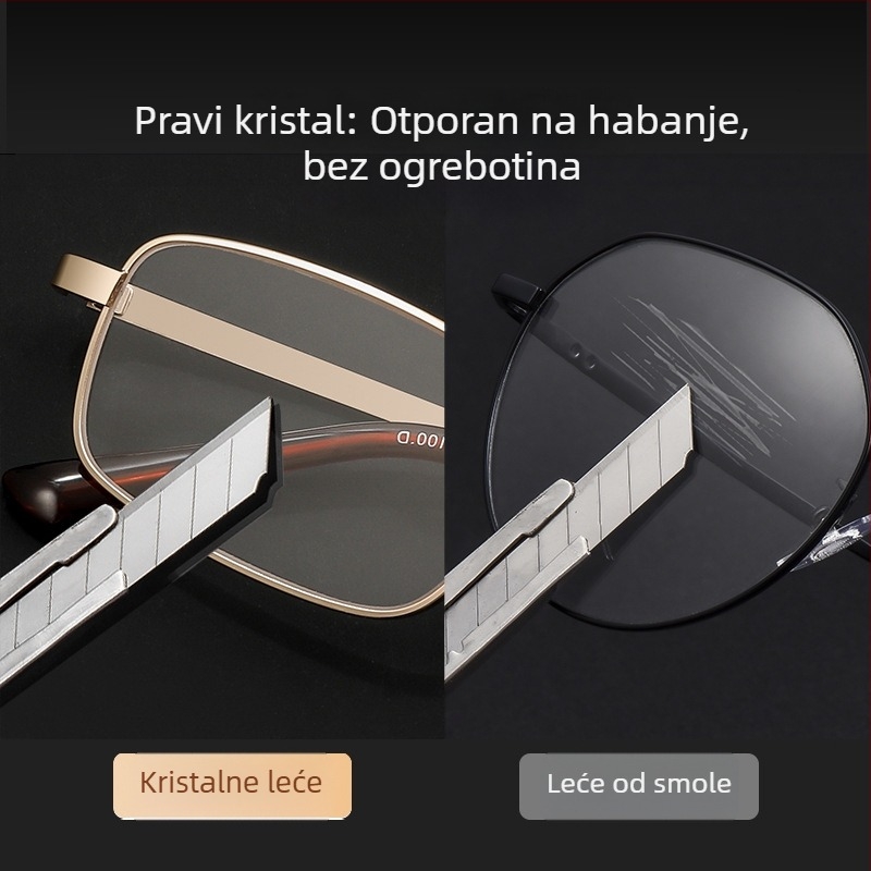 Pravi kristal istočnog mora – visokokvalitetne čitačke naočale s HD lećama, ultra lagane za starije osobe, zaštita očiju i otporne na ogrebotine leće