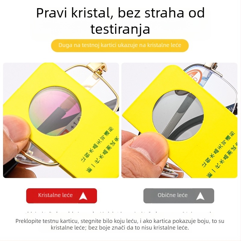 Pravi kristal istočnog mora – visokokvalitetne čitačke naočale s HD lećama, ultra lagane za starije osobe, zaštita očiju i otporne na ogrebotine leće