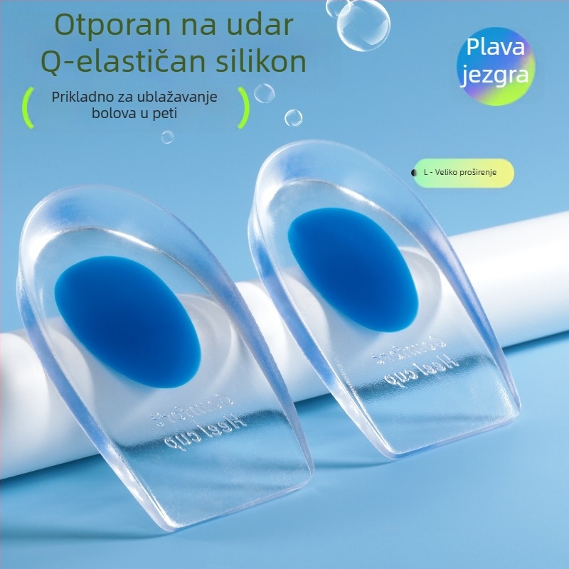 Silikonske uloške za petu protiv bolova u peti i tendonitis Ahilove tetive – poluotpad, podizanje visine, unisex, kompatibilne sa sportskom, kožnom i čizmom obućom