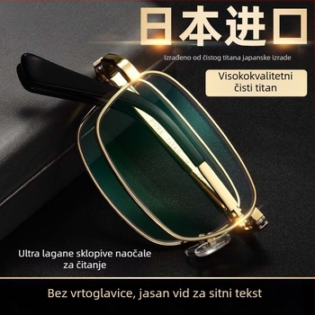 Sklopive naočale za čitanje s automatskim podešavanjem dioptrije, unisex, prijenosne, pametni zum, HD leće