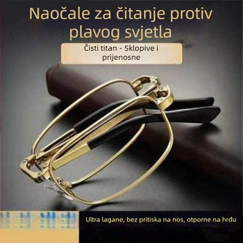 Sklopive naočale za čitanje s automatskim podešavanjem dioptrije, unisex, prijenosne, pametni zum, HD leće