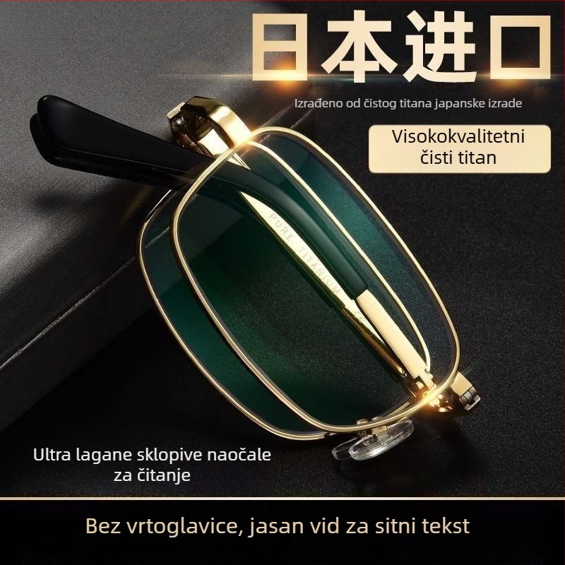 Sklopive naočale za čitanje s automatskim podešavanjem dioptrije, unisex, prijenosne, pametni zum, HD leće