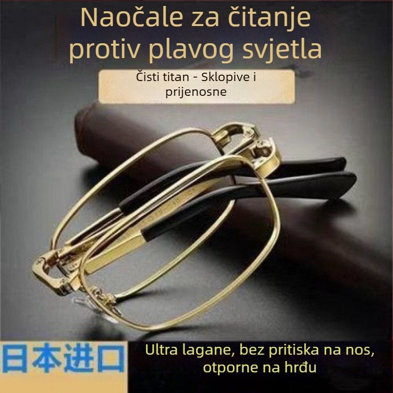 Sklopive naočale za čitanje s automatskim podešavanjem dioptrije, unisex, prijenosne, pametni zum, HD leće