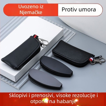 Naočale za čitanje - sklopive, kompaktne, leće od smole, ovalni okvir, puni okvir, metal/TR90 okvir, model 6028, za odrasle