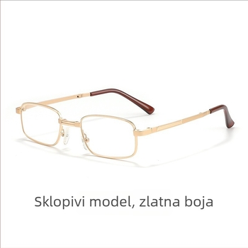 Naočale za čitanje s kristalnim lećama, sklopive, prijenosne, model 801, visoke kvalitete