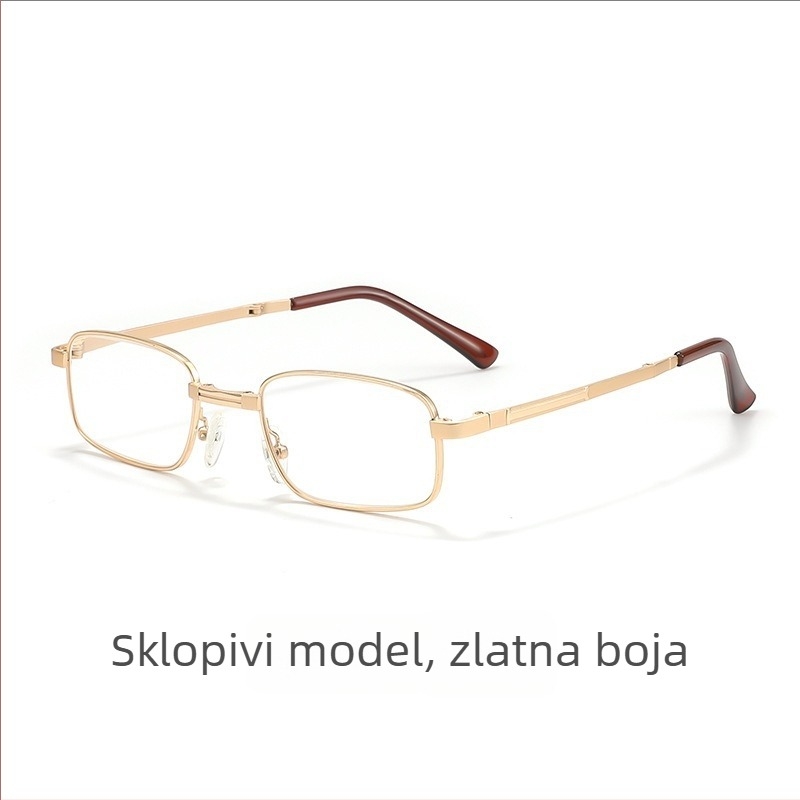 Naočale za čitanje s kristalnim lećama, sklopive, prijenosne, model 801, visoke kvalitete