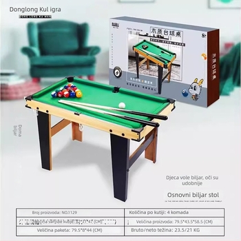 Dječji drveni stol za bilijar – za unutarnju upotrebu, marka Donglong Cool Play, za uzrast 4–6 godina