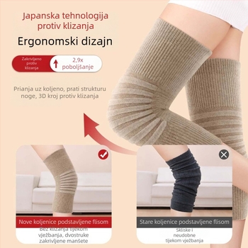 Grijana zaštita koljena za toplinu i podršku zglobovima, protuklizni štitnik za odrasle i starije osobe, za jesen i zimu.
