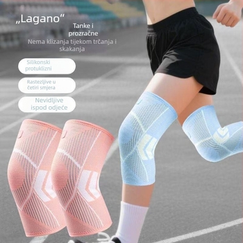 Pleteni najlonski štitnici za koljena za vanjske sportove, topli, protuklizni, prozračni, upijaju znoj, za vožnju biciklom, fitness, trčanje, planinarenje