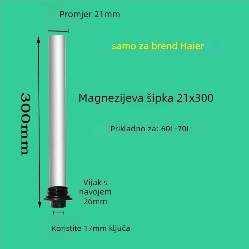 Magnézijski anodni štap za Haier električni bojler