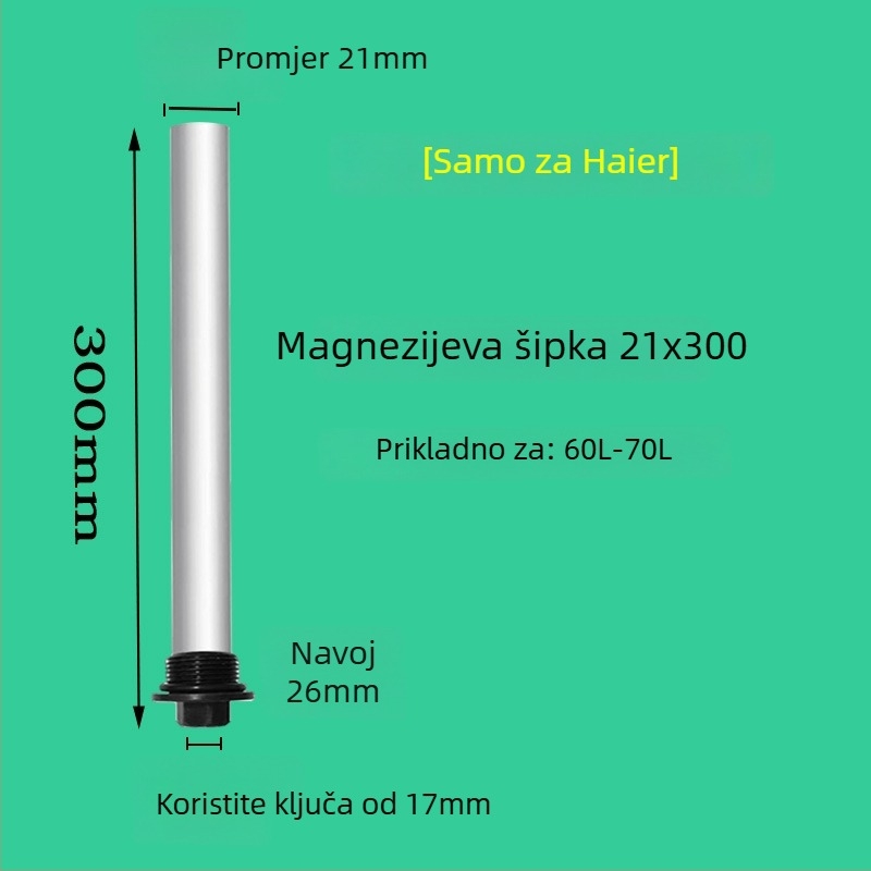 Magnézijski anodni štap za Haier električni bojler