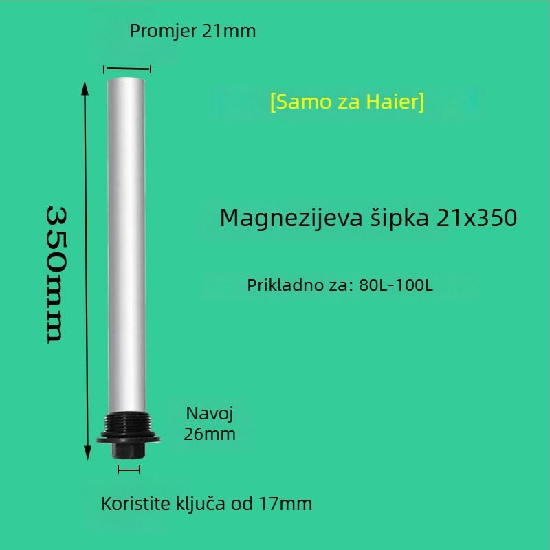 Magnézijski anodni štap za Haier električni bojler