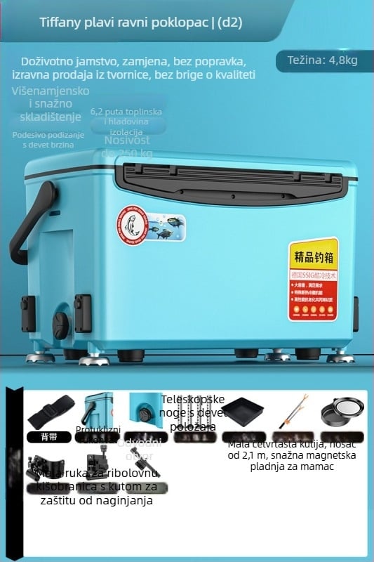 Kutija za ribolov – ultra lagana, višenamjenska, može poslužiti i kao sjedalo; Brend Day Axe, Kapacitet 32-45, Materijal PP, Podrijetlo Zhejiang