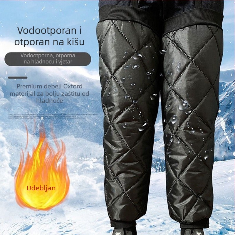 Zimske koljene zaštitne navlake za električni motocikl, s flis podstavom, tople, vjetrootporne i vodootporne, debele jastučiće, unisex, za vožnju na otvorenom, 6 sati topline