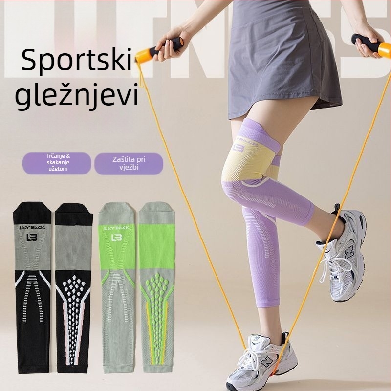 Ženske profesionalne kompresijske čarape za koljeno za vanjski fitness i trčanje, uz amortizaciju udarca i otporne mišićne kompresije za oblikovanje nogu (Model: Compression Knee Support H; Marka: Yilang Knitwear; Starosna dob: Odrasli; Sezona: Jesen 2025)