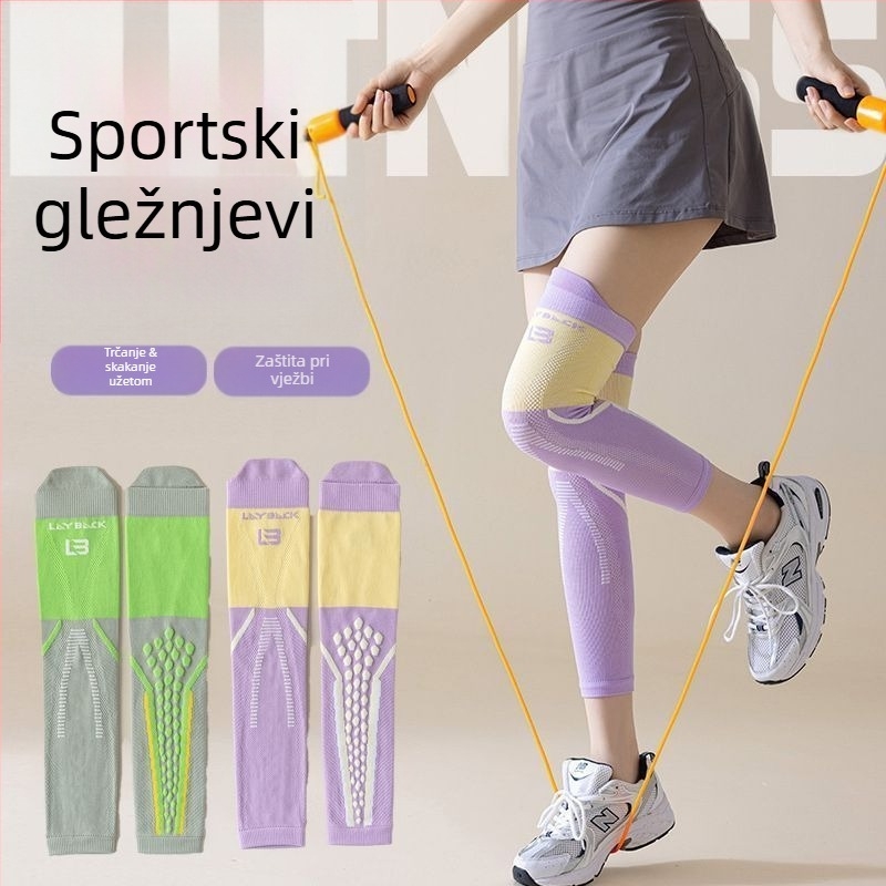 Ženske profesionalne kompresijske čarape za koljeno za vanjski fitness i trčanje, uz amortizaciju udarca i otporne mišićne kompresije za oblikovanje nogu (Model: Compression Knee Support H; Marka: Yilang Knitwear; Starosna dob: Odrasli; Sezona: Jesen 2025)
