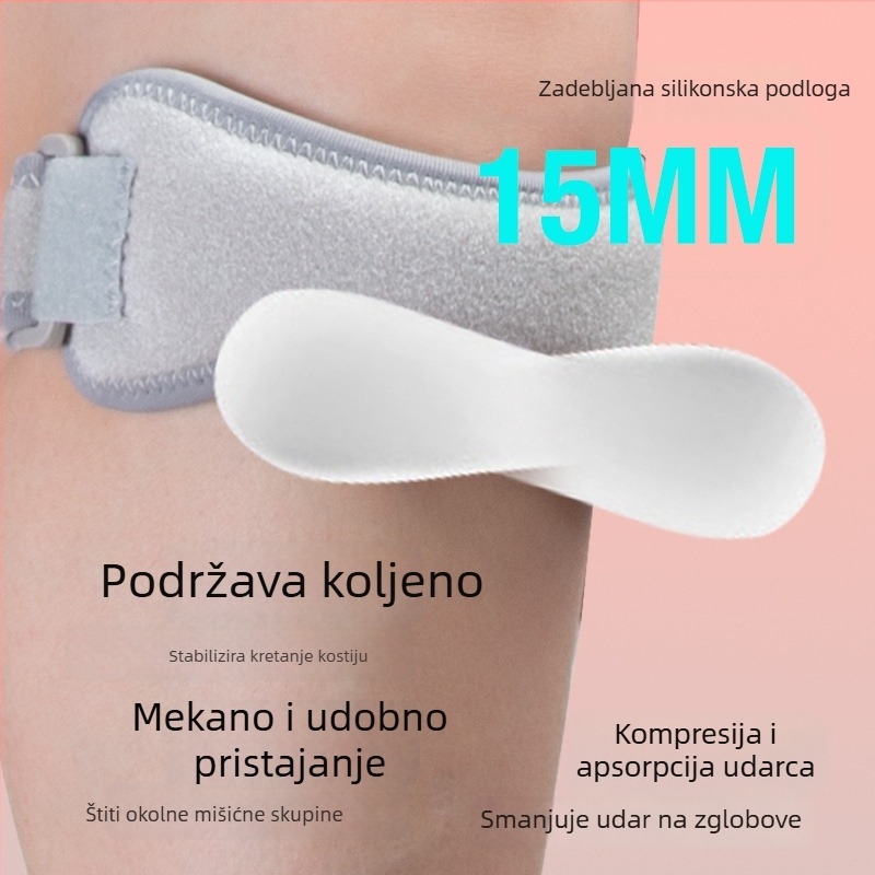 Prozračan podesivi koljeni pojas za vanjske sportove, trening, košarku, zaštitu koljena i ublažavanje udaraca