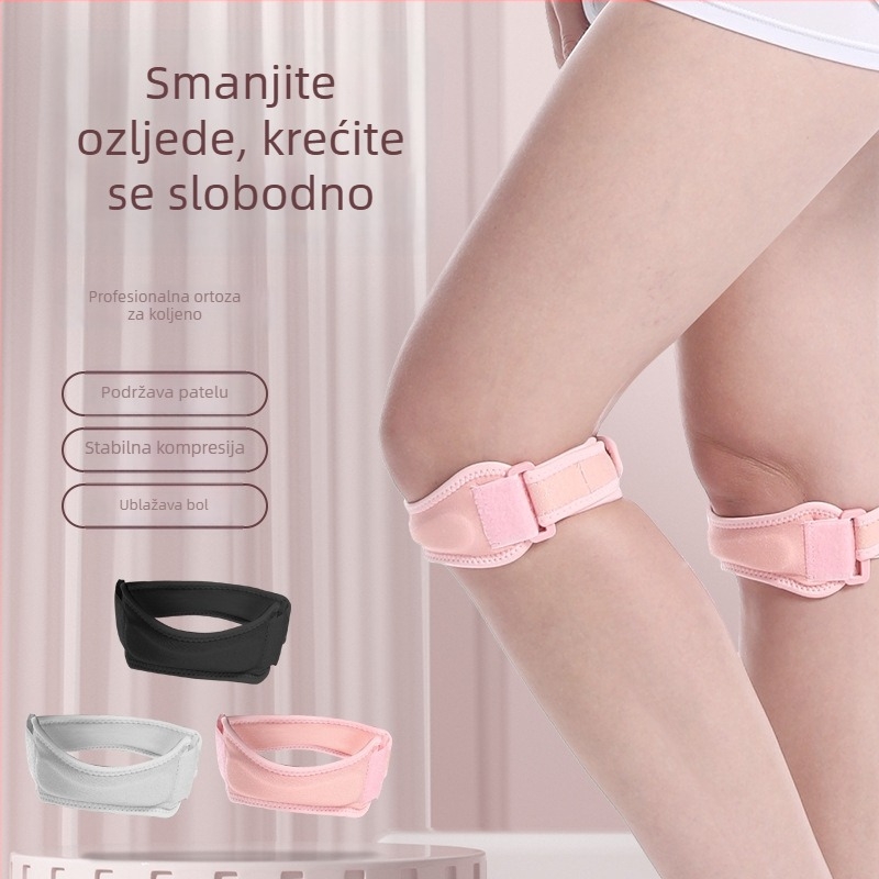 Koljeni štitnik s zaštitom patelle, amortizirajući, za sportove: trčanje, planinarenje, košarku, preskakanje užeta, fitness