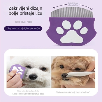 Mositu Četka za njegu kućnih ljubimaca, za lice mačaka i pasa, protiv crnih brada i suza