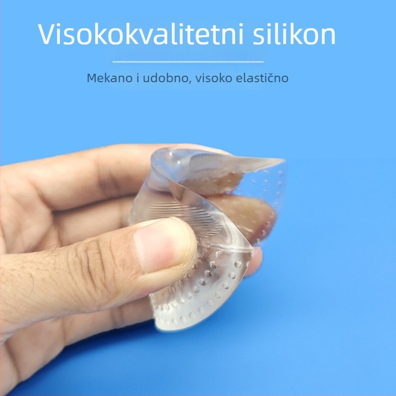 Debeli prozirni silikonski jastučići za potporu luka stopala za plosno stopalo, podrška luka, apsorpcija udara, olakšavanje boli, ulošci polu veličine