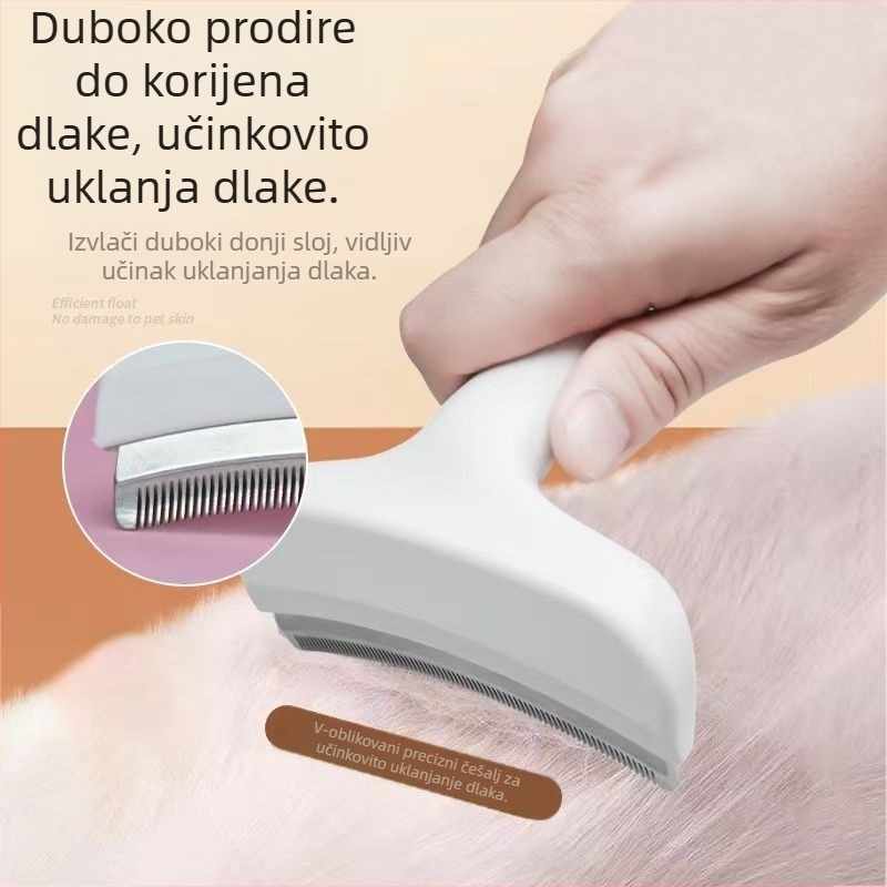 Češalj za mačke i pse, zakrivljen dizajn, otvaranje čvorova, za kratkodlake mačke i dlake kućnih ljubimaca, četka za uklanjanje dlaka (Marka: Drugo; Uvoz: Ne; Materijal: Drugi; Poklon: Ne)