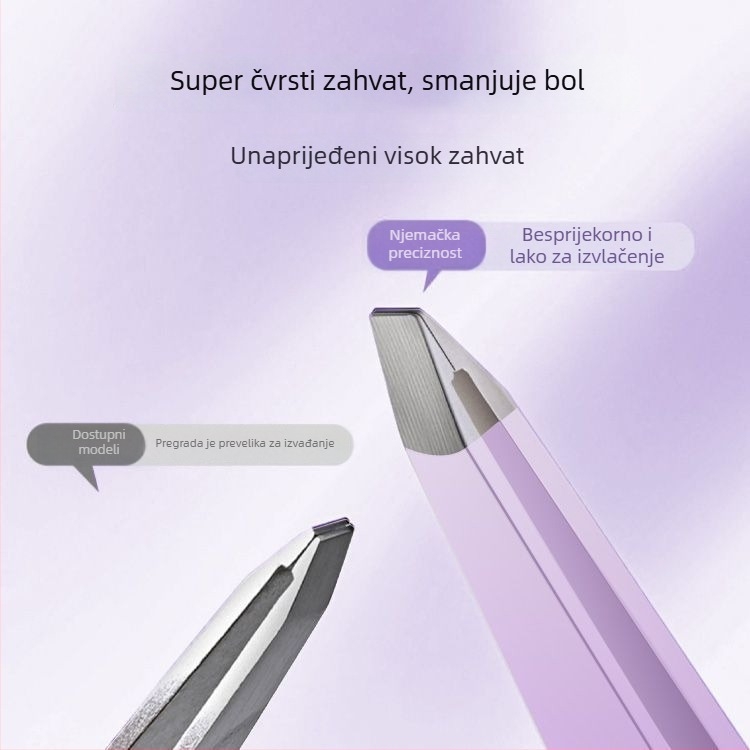 Medicinske pinzete za akne – uklanjanje prištića i crnih točaka, nehrđajući čelik, Charming brand, kod proizvoda Meihai hb-gradient purple 4-piece set, uvijač trepavica, rok trajanja 3 godine