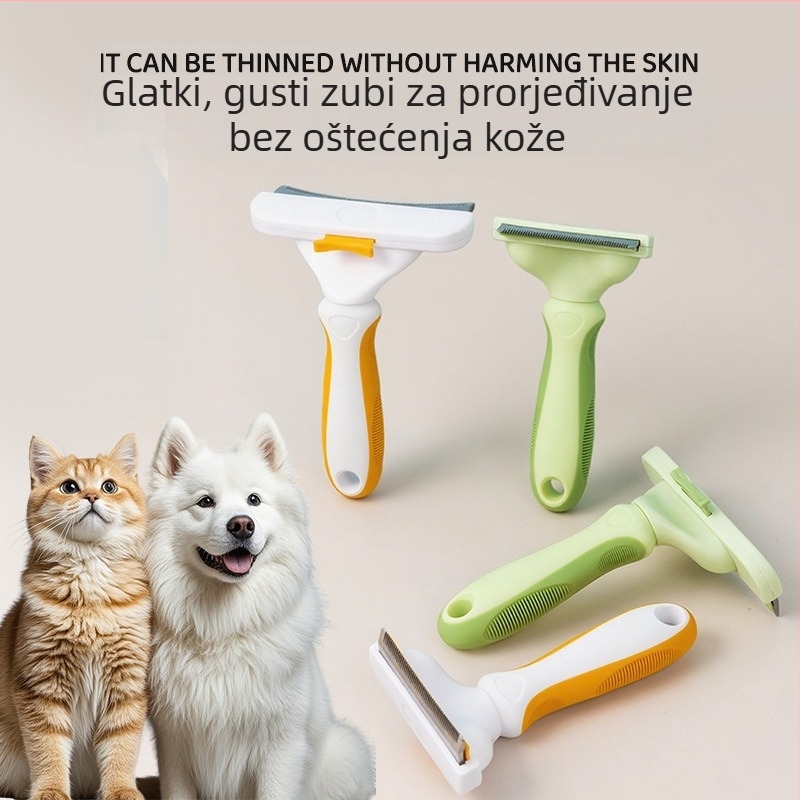 Četka za uklanjanje dlaka za mačke i pse, razmrsavanje i prorjeđivanje dlake, alat za čišćenje dlake