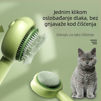 Četka za uklanjanje dlaka mačaka i psa — ABS četka Spanish Creek, uklanja otpuštene dlake, pogodna za dugokose mačke