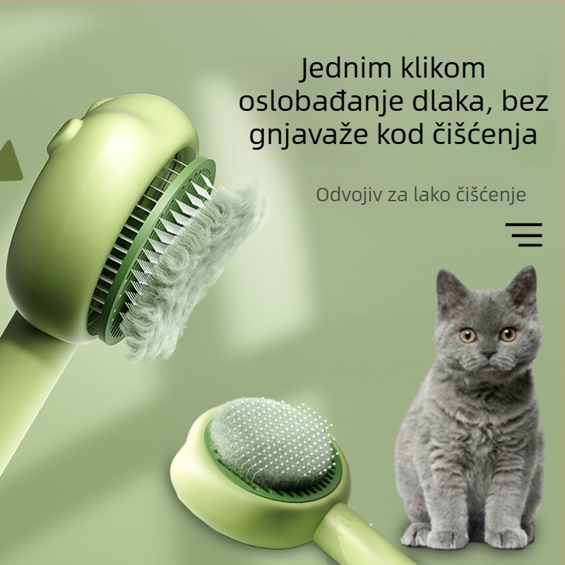 Četka za uklanjanje dlaka mačaka i psa — ABS četka Spanish Creek, uklanja otpuštene dlake, pogodna za dugokose mačke