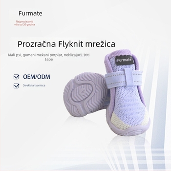 Prozračne mrežaste tenisice za male pse, za vanjsku upotrebu, s protukliznom gumom na potplatu