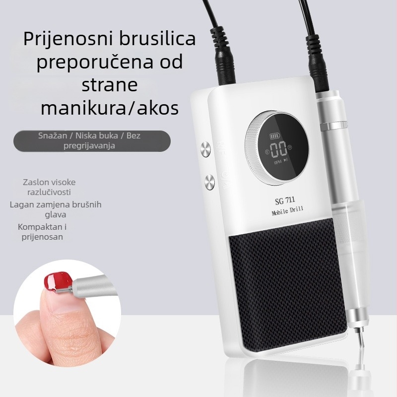 Prijenosni električni pilnik za nokte za uklanjanje gela i njegu kože oko nokta – Model SG711, OEM