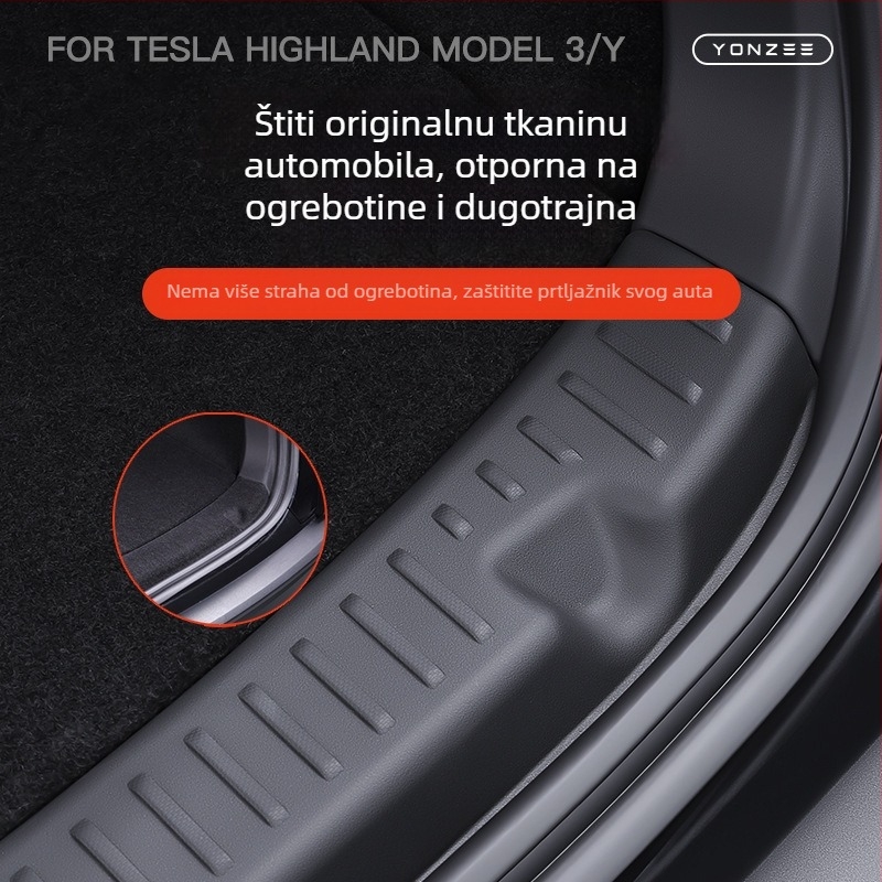 Tesla Model 3/Y: zaštitni prag prtljažnika, poklopac stražnjih vrata i unutarnji dodaci
