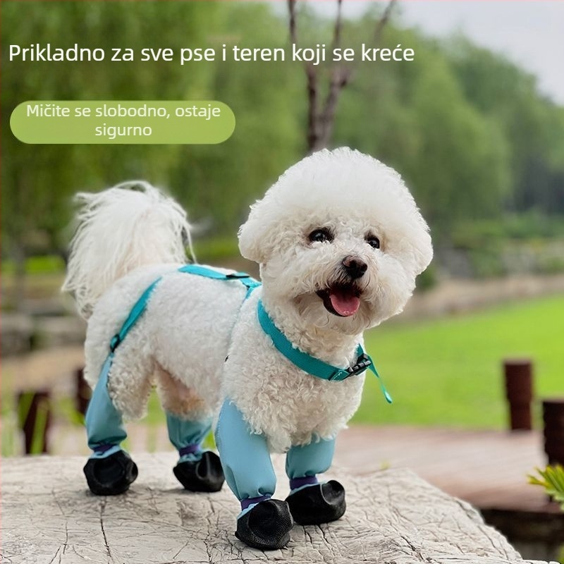Psi kišne cipele — vodootporne, protuklizne, otporne na habanje, za sve sezone; materijal: legura; marka: Powerful merchant