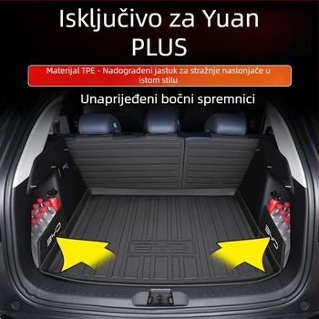 BYD Yuan Plus mat za prtljak s potpunim pokrivanjem, Strange Fox auto dijelovi, materijal TPE+XPE protuklizan