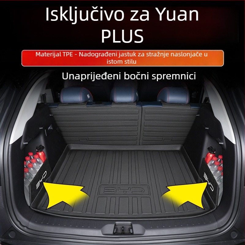 BYD Yuan Plus mat za prtljak s potpunim pokrivanjem, Strange Fox auto dijelovi, materijal TPE+XPE protuklizan