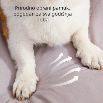 Krevetni pokrov za kućicu psa, sve sezone, skidiv i periv, platnena zaštitna navlaka za ležaljku psa