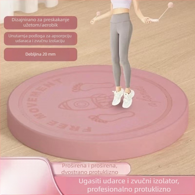 TPE joga podloga, 8 mm debela, protuklizna, zvučno izolirajuća, težina 200 g, uzorak: znakovi, prilagodba dizajna