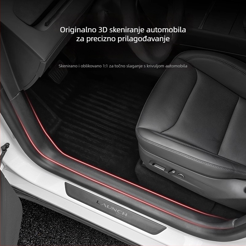 Prag traka za Tesla YL, PP materijal, ljepilo za ugradnju, bočna strana vozila
