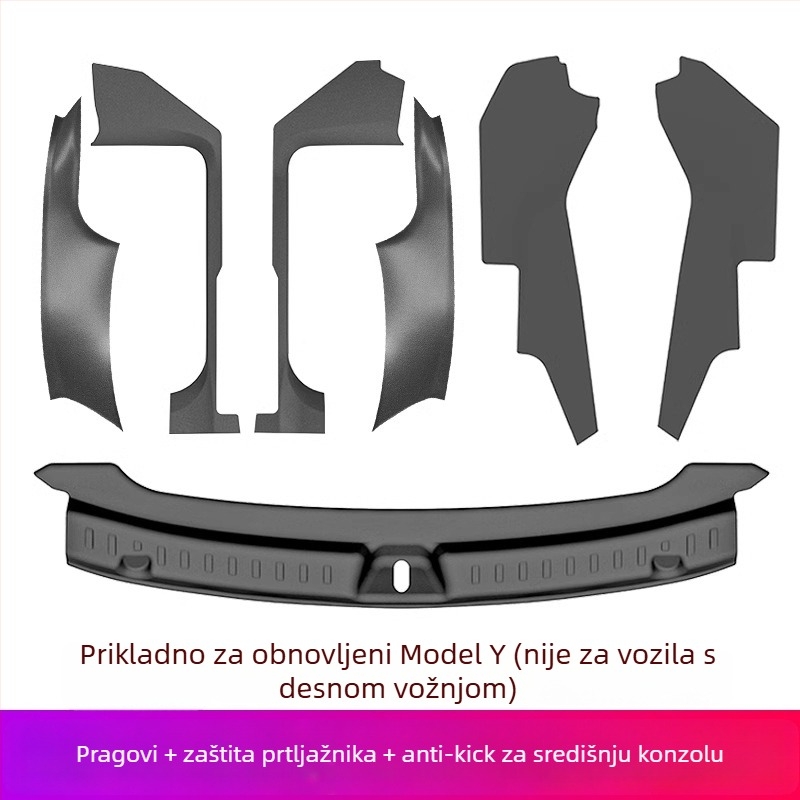 Prag traka za Tesla YL, PP materijal, ljepilo za ugradnju, bočna strana vozila