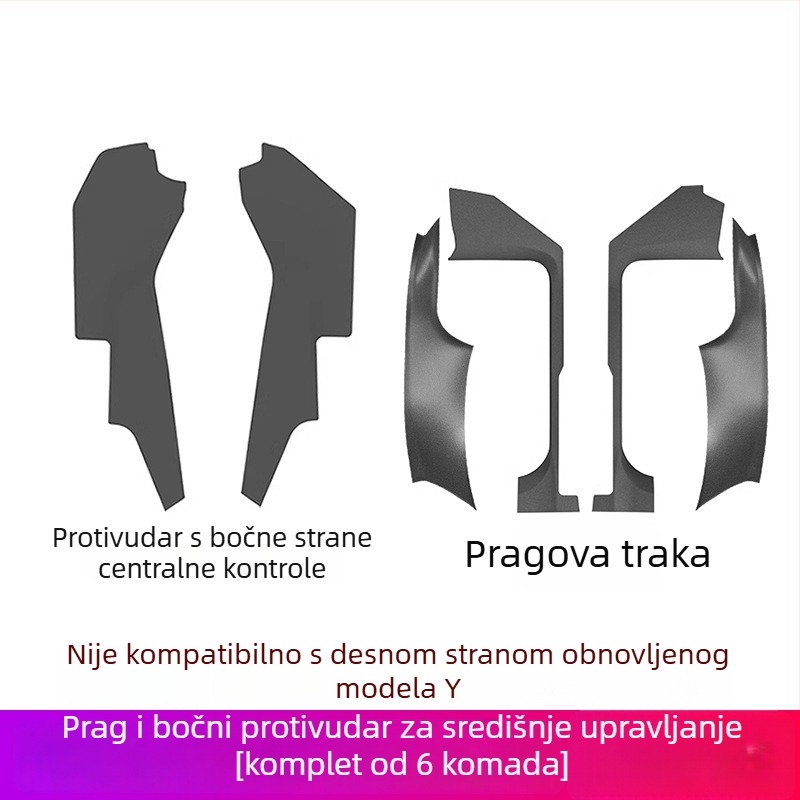 Prag traka za Tesla YL, PP materijal, ljepilo za ugradnju, bočna strana vozila