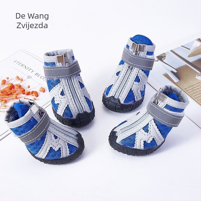 Dewangxing Cipele za pse – prozračni mrežasti materijal, protuklizne, sve sezone, set od 4 komada