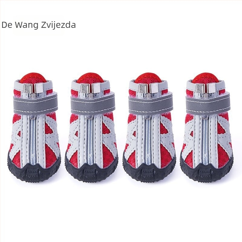 Dewangxing Cipele za pse – prozračni mrežasti materijal, protuklizne, sve sezone, set od 4 komada