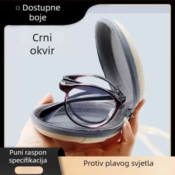 Unisex naočale za čitanje s zaštitom od plavog svjetla, sklopivi okviri s okruglim ramenima, za srednju dob i starije
