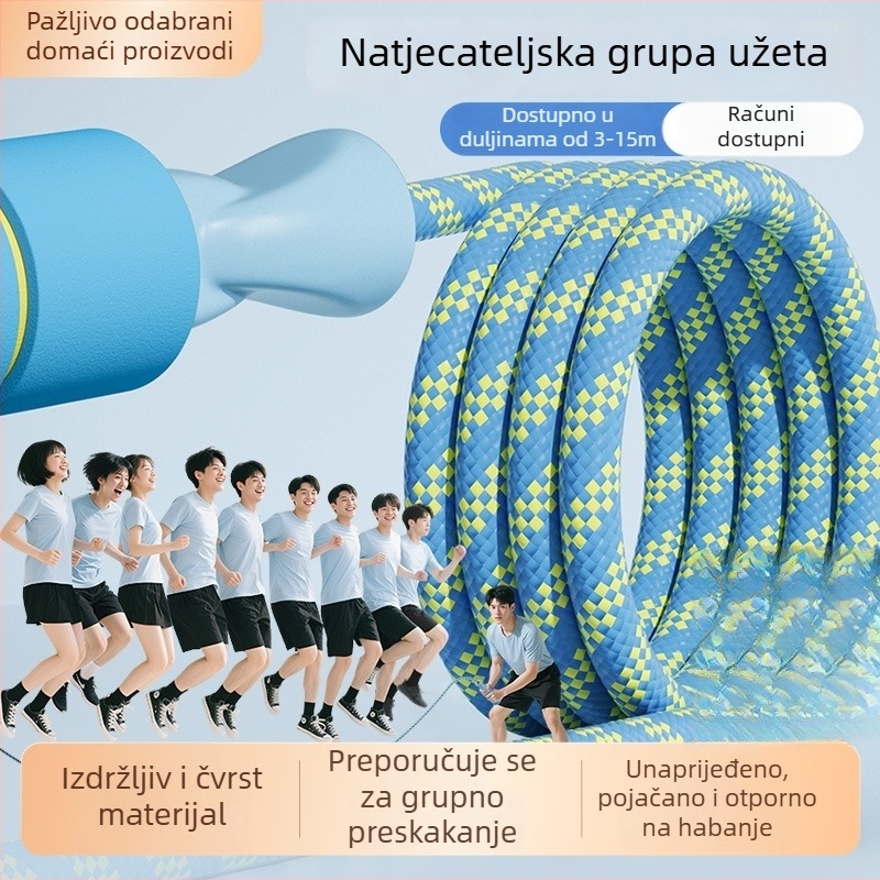 Skupno štap za preskakanje s čvorom u obliku osmine, PP materijal, za treninge i natjecanja