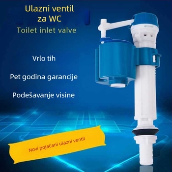 Klap vodovoda za toaletu s univerzalnom kompatibilnošću i dvostrukim gumbom za ispiranje, pribor za ulaz/izlaz (CE certifikat, Materijal: Drugo, Bez usluge instalacije)