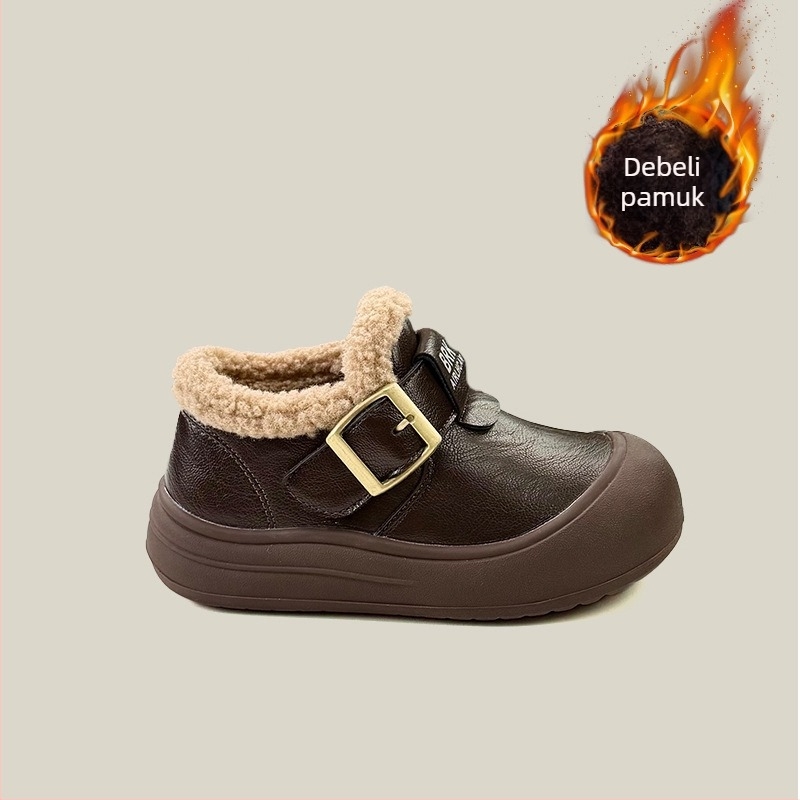 Dječje čizme za snijeg, korejski stil, niski pet; za djecu 4–16 godina; gornji materijal: super vlakno; potplat: guma; zatvaranje: Velcro