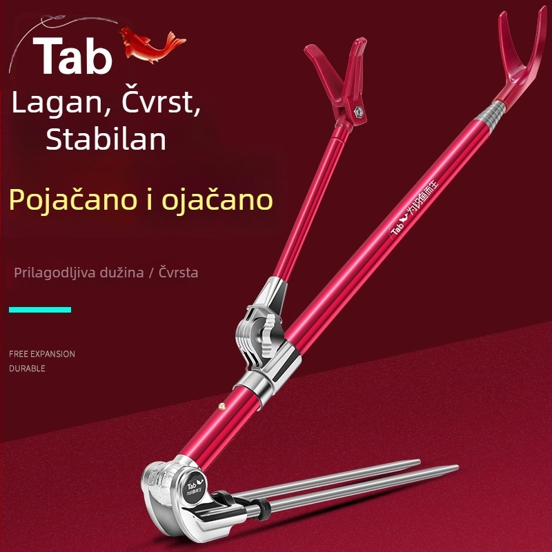 Držač ribolovačkog štapa od nehrđajućeg čelika s višestrukim okretom i sklopnim dizajnom